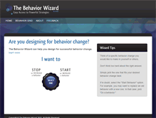 Tablet Screenshot of behaviorwizard.org
